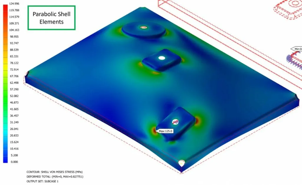 Test 5: Parabolic Shell Elements Stress