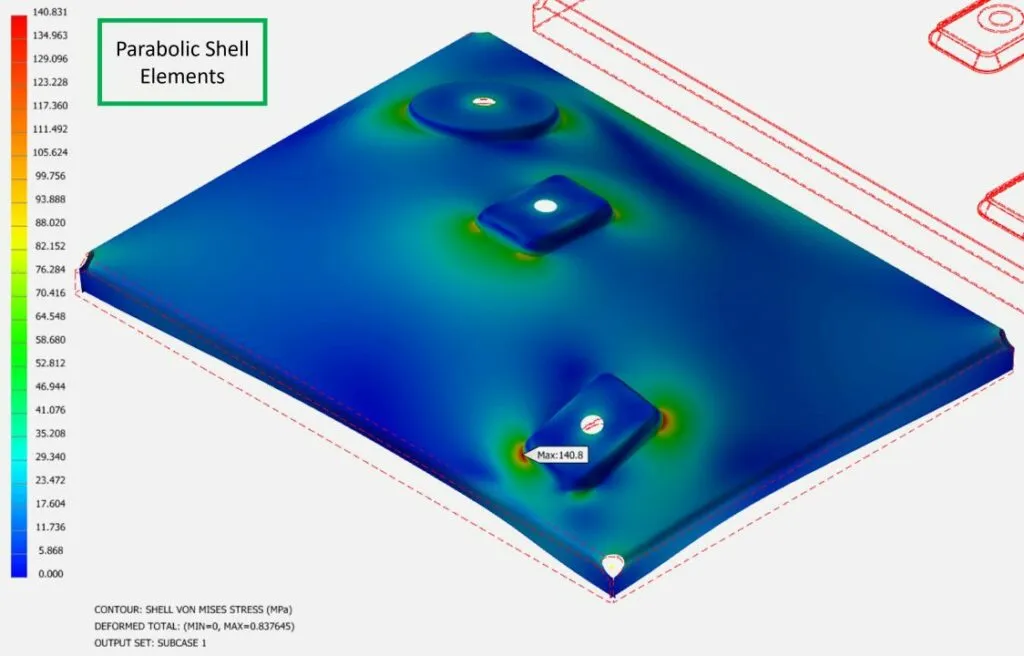 Test 6: Parabolic Shell Elements Stress
