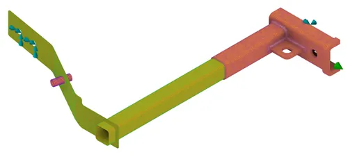 Tow Bar FEA Model symetric